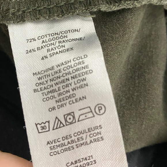 Loft Outlet, Army Green Skinny Ankle Petite Pants - Picture 5 of 5